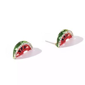 “One In A Melon” Watermelon Diamond Summer Earring